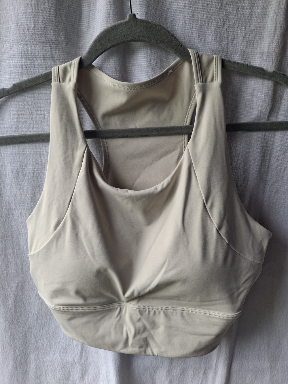 Women's High Support Longline Sports Bra - Cream